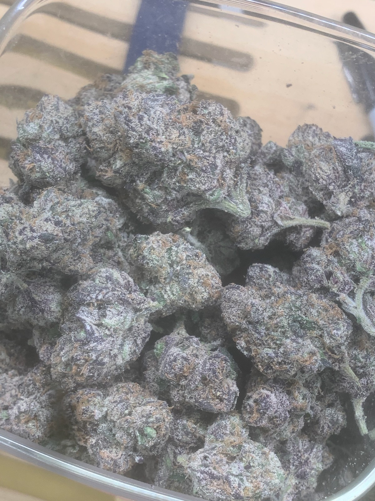 Magic Runtz bud — macro shot showing trichomes and structure